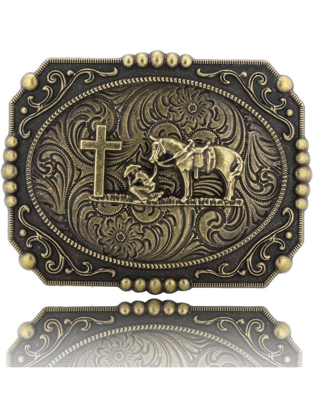 Women Pdk054 Imported Cowboy Buckle Ghost Skull Western Belt